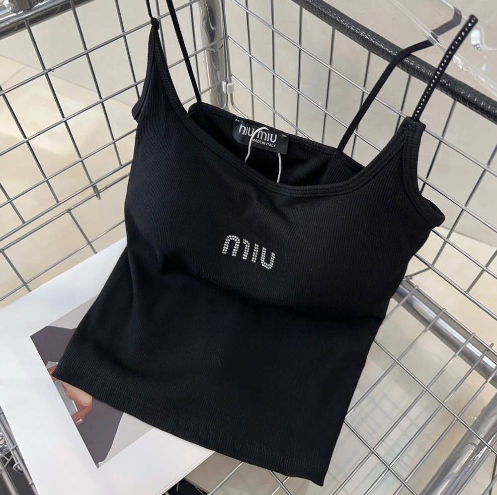 Miu Miu Women's Fashion Casual Lettering Vest